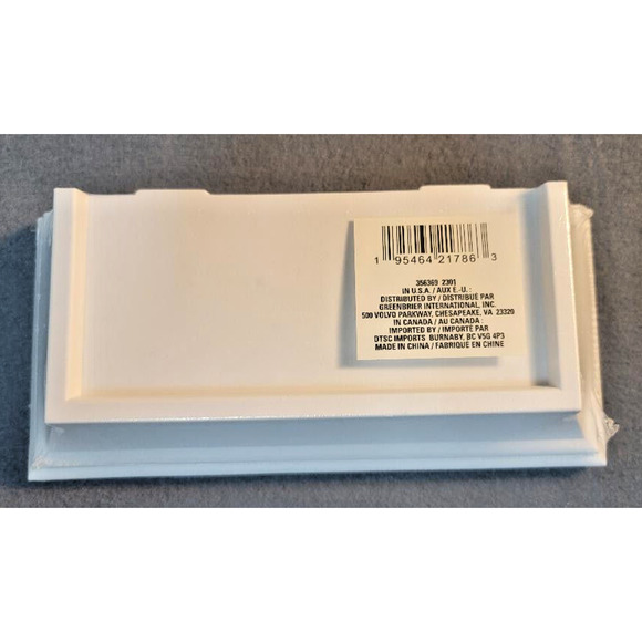 White Floating Shelf Kit Built-In Hangers & Hardware 8.6x4 Small PVC Plastic - Picture 2 of 3